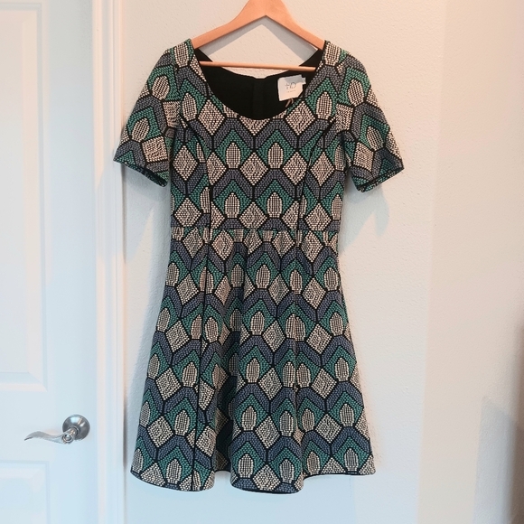 Anthropologie Hollyhock Dress by HD in Paris Women’s Size Medium in Green Blue - Picture 5 of 8